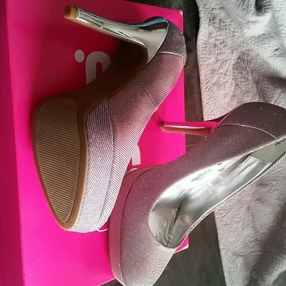 9&co.Sparkly high heels silver purple platform - Picture 2 of 4